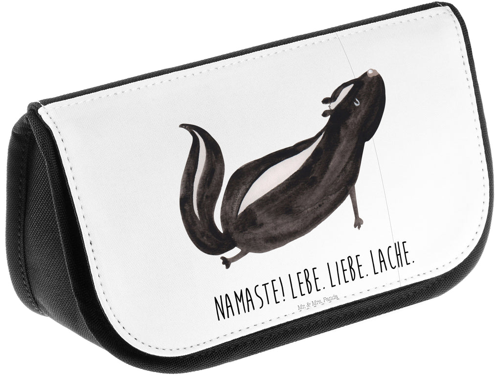 Kosmetiktasche Stinktier Yoga Kosmetikbeutel, Kulturtasche, Kulturbeutel, Schminktasche, Make-Up Tasche, Stinktier, Skunk, Wildtier, Raubtier, Stinker, Stinki, Yoga, Namaste, Lebe, Liebe, Lache