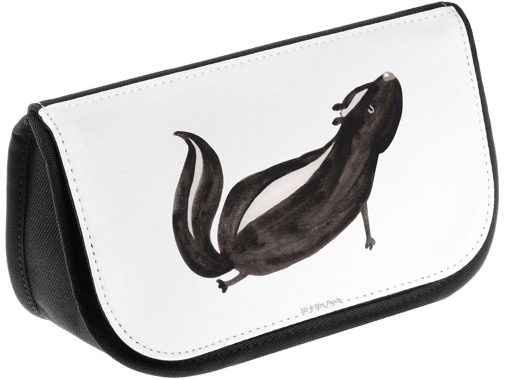 Kosmetiktasche Stinktier Yoga Kosmetikbeutel, Kulturtasche, Kulturbeutel, Schminktasche, Make-Up Tasche, Stinktier, Skunk, Wildtier, Raubtier, Stinker, Stinki, Yoga, Namaste, Lebe, Liebe, Lache