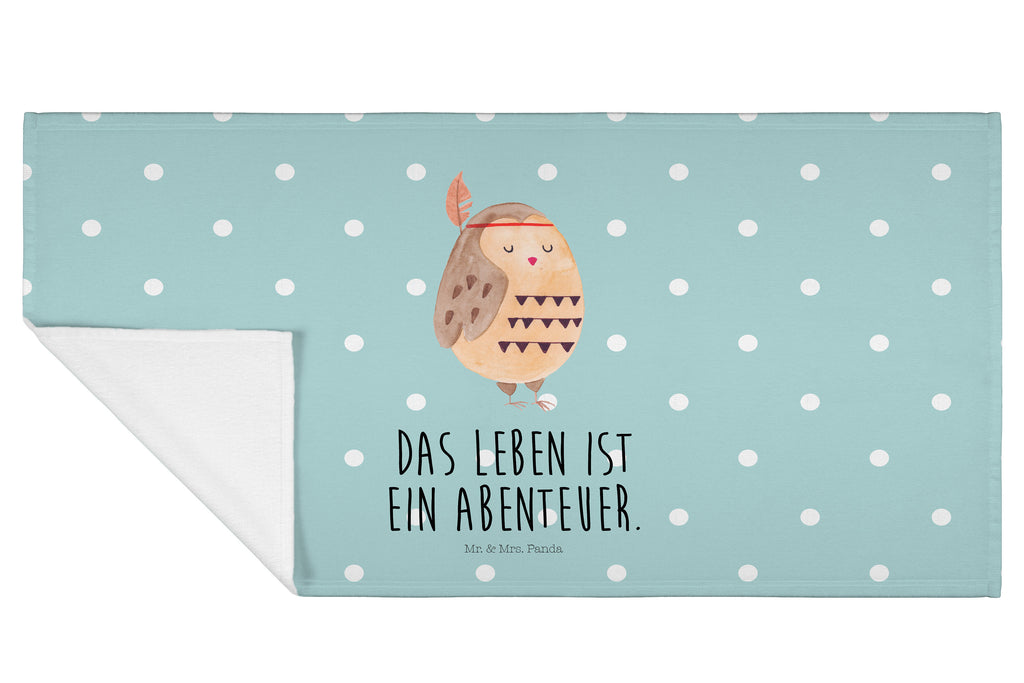 50 x 100 Handtuch Eule Federschmuck Handtuch, Badehandtuch, Badezimmer, Handtücher, groß, Kinder, Baby, Eule, Eule Deko, Owl, Das Leben ist ein Abenteuer, Reisespruch, Federschmuck, Dekoration