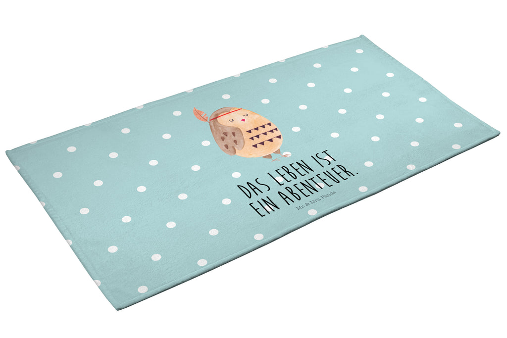50 x 100 Handtuch Eule Federschmuck Handtuch, Badehandtuch, Badezimmer, Handtücher, groß, Kinder, Baby, Eule, Eule Deko, Owl, Das Leben ist ein Abenteuer, Reisespruch, Federschmuck, Dekoration