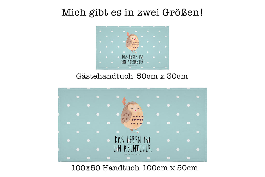 50 x 100 Handtuch Eule Federschmuck Handtuch, Badehandtuch, Badezimmer, Handtücher, groß, Kinder, Baby, Eule, Eule Deko, Owl, Das Leben ist ein Abenteuer, Reisespruch, Federschmuck, Dekoration