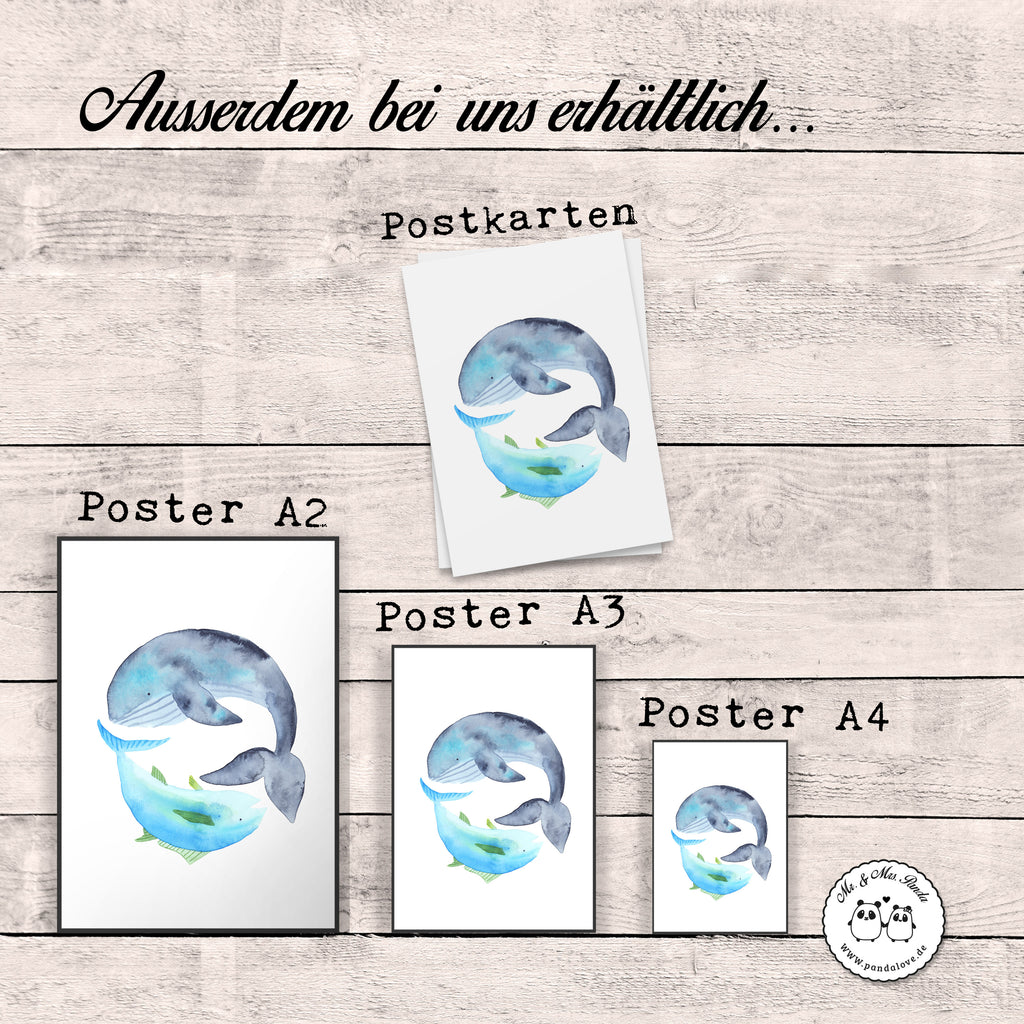 Poster Walfisch & Thunfisch Poster, Wandposter, Bild, Wanddeko, Küchenposter, Kinderposter, Wanddeko Bild, Raumdekoration, Wanddekoration, Handgemaltes Poster, Mr. & Mrs. Panda Poster, Designposter, Kunstdruck, Posterdruck, Tiermotive, Gute Laune, lustige Sprüche, Tiere, Wal, Wahl, Tunfisch, Wortwitz lustig, Spruch lustig, Flachwitz, Witz, Spruch des Tages, Flachwitz Geschenk