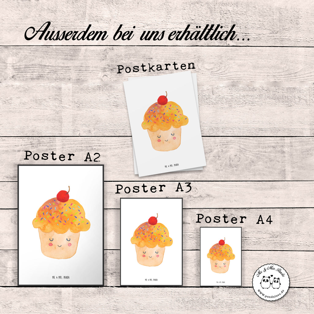Poster Cupcake Poster, Wandposter, Bild, Wanddeko, Küchenposter, Kinderposter, Wanddeko Bild, Raumdekoration, Wanddekoration, Handgemaltes Poster, Mr. & Mrs. Panda Poster, Designposter, Kunstdruck, Posterdruck, Tiermotive, Gute Laune, lustige Sprüche, Tiere, Cupcakes, Muffin, Wunder, Küche Deko, Küche Spruch, Backen Geschenk, Geschenk Koch, Motivation Sprüche