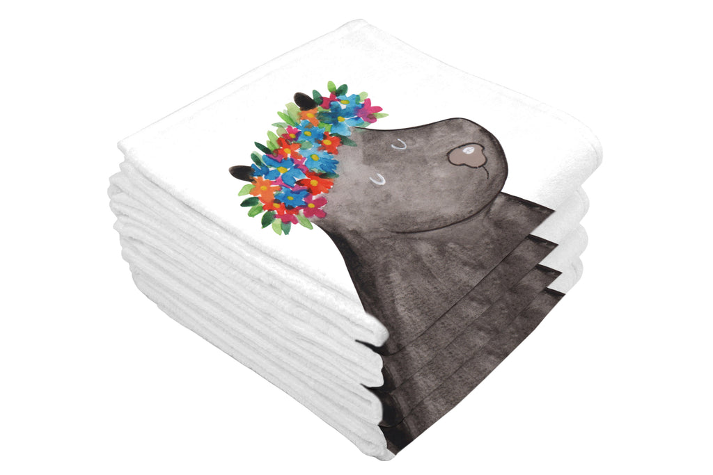 Gäste Handtuch Stinktier Blumenmaedchen Gästetuch, Reisehandtuch, Sport Handtuch, Frottier, Kinder Handtuch, Stinktier, Skunk, Wildtier, Raubtier, Stinker, Stinki, Yoga, Namaste, Lebe, Liebe, Lache