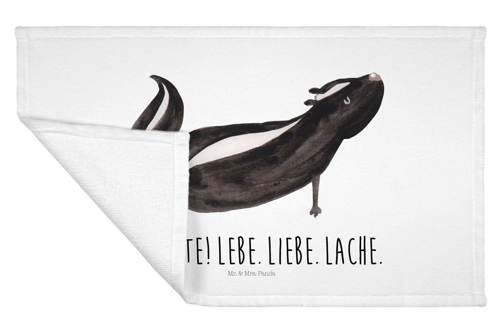 Gäste Handtuch Stinktier Yoga Gästetuch, Reisehandtuch, Sport Handtuch, Frottier, Kinder Handtuch, Stinktier, Skunk, Wildtier, Raubtier, Stinker, Stinki, Yoga, Namaste, Lebe, Liebe, Lache