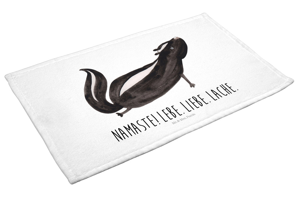 Gäste Handtuch Stinktier Yoga Gästetuch, Reisehandtuch, Sport Handtuch, Frottier, Kinder Handtuch, Stinktier, Skunk, Wildtier, Raubtier, Stinker, Stinki, Yoga, Namaste, Lebe, Liebe, Lache