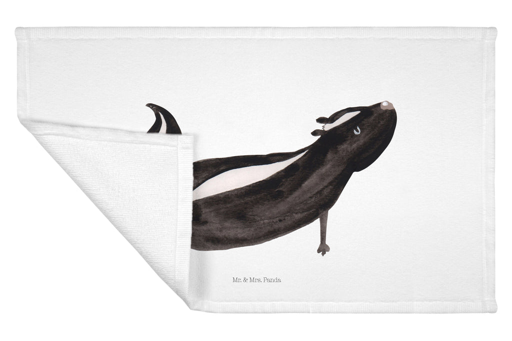 Gäste Handtuch Stinktier Yoga Gästetuch, Reisehandtuch, Sport Handtuch, Frottier, Kinder Handtuch, Stinktier, Skunk, Wildtier, Raubtier, Stinker, Stinki, Yoga, Namaste, Lebe, Liebe, Lache