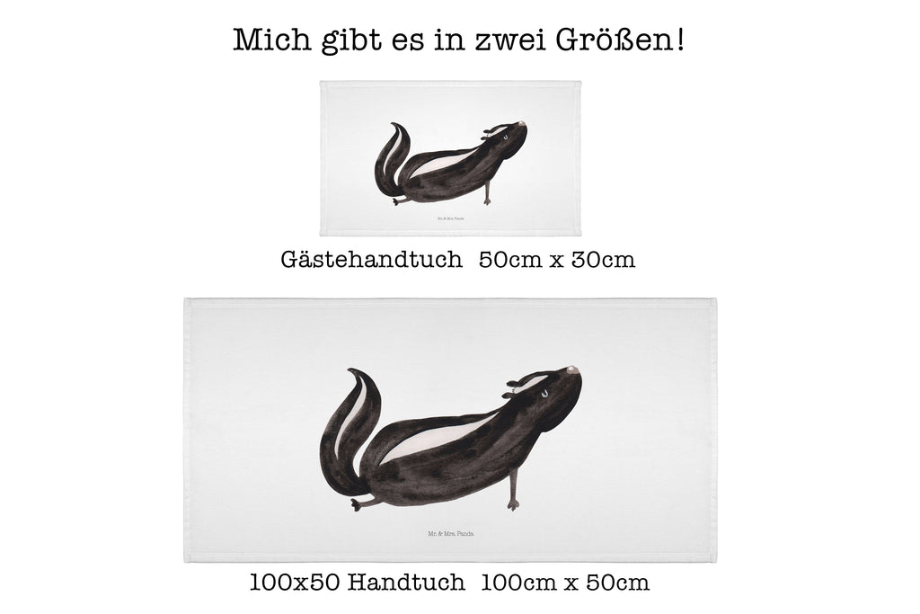 Gäste Handtuch Stinktier Yoga Gästetuch, Reisehandtuch, Sport Handtuch, Frottier, Kinder Handtuch, Stinktier, Skunk, Wildtier, Raubtier, Stinker, Stinki, Yoga, Namaste, Lebe, Liebe, Lache