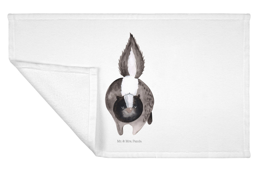 Gäste Handtuch Stinktier Angriff Gästetuch, Reisehandtuch, Sport Handtuch, Frottier, Kinder Handtuch, Stinktier, Skunk, Wildtier, Raubtier, Stinker, Stinki, wütend, Drohung