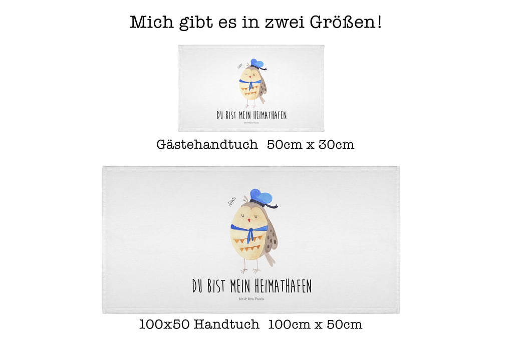 Gäste Handtuch Eule Matrosen Gästetuch, Reisehandtuch, Sport Handtuch, Frottier, Kinder Handtuch, Eule, Eule Spruch, Eule Deko, Owl, Wortspiel lustig, Matrose, Freundin, Ehe, Seefahrer, Heimathafen, Hochzeitstag Geschenk