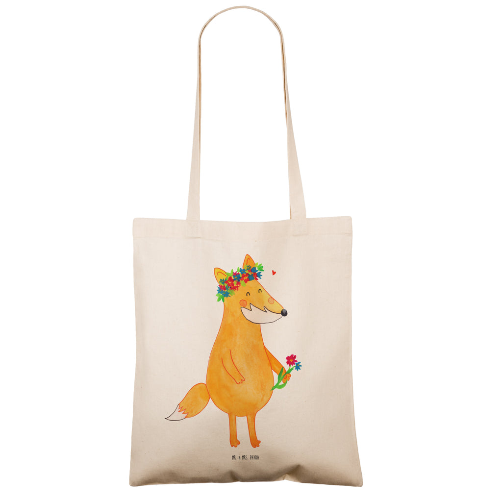 Tragetasche Fuchs Blumenliebe Beuteltasche, Beutel, Einkaufstasche, Jutebeutel, Stoffbeutel, Fuchs, Füchse, Fox, Liebe, Freundin, Fuchsmädchen, Blumenmädchen, Freundinnen, Liebesbeweis, Blume, Blumen, Motivation, Freude, ich, mich, Selbstliebe