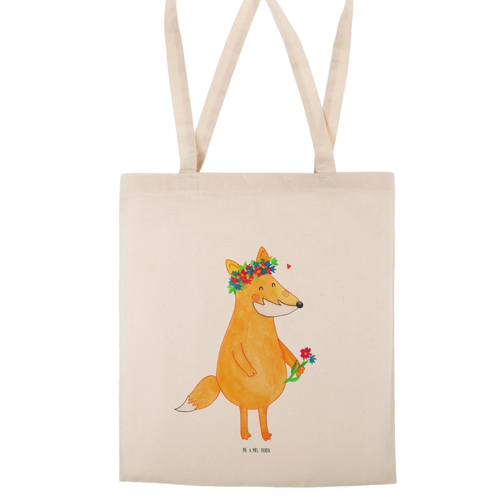 Tragetasche Fuchs Blumenliebe Beuteltasche, Beutel, Einkaufstasche, Jutebeutel, Stoffbeutel, Fuchs, Füchse, Fox, Liebe, Freundin, Fuchsmädchen, Blumenmädchen, Freundinnen, Liebesbeweis, Blume, Blumen, Motivation, Freude, ich, mich, Selbstliebe