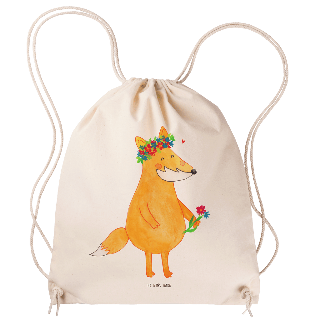 Sportbeutel Fuchs Blumenliebe Turnbeutel, Beutel, Sporttasche, Tasche, Stoffbeutel, Fuchs, Füchse, Fox, Liebe, Freundin, Fuchsmädchen, Blumenmädchen, Freundinnen, Liebesbeweis, Blume, Blumen, Motivation, Freude, ich, mich, Selbstliebe