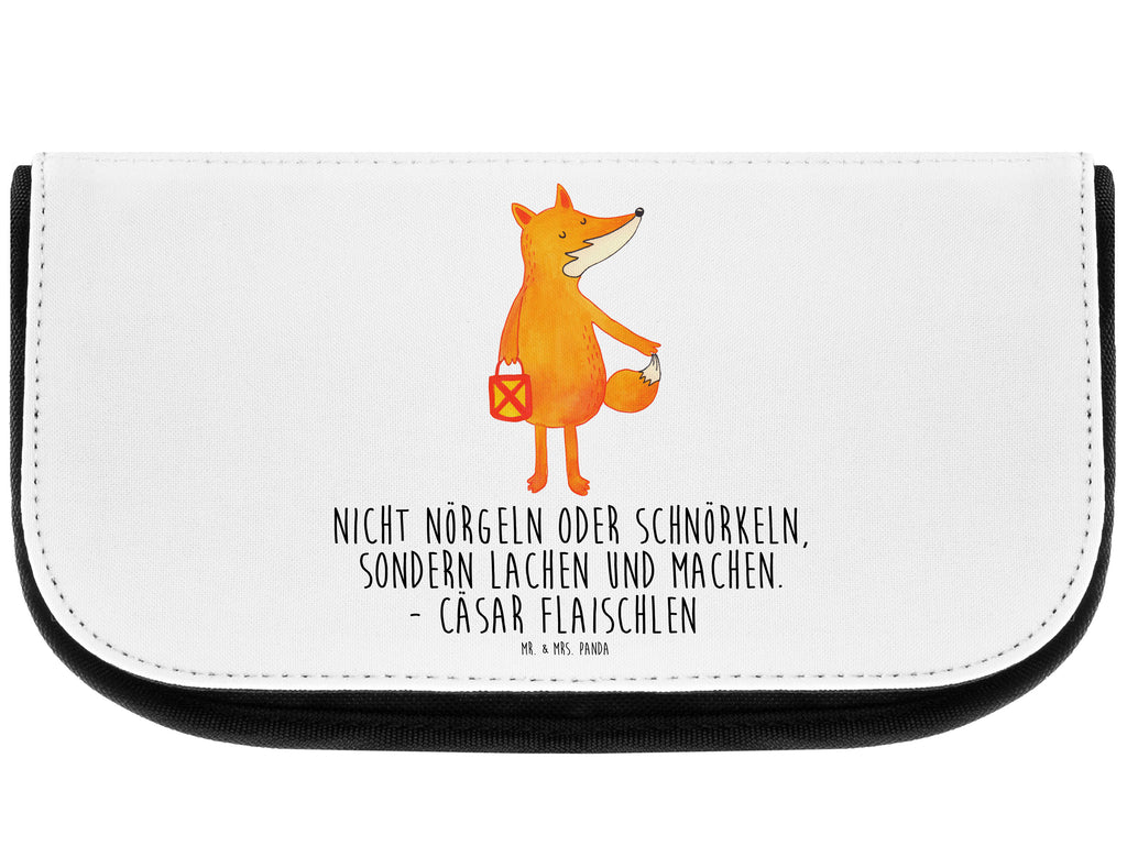 Kosmetiktasche Fuchs Laterne Kosmetikbeutel, Kulturtasche, Kulturbeutel, Schminktasche, Make-Up Tasche, Fuchs, Füchse, Spruch trösten, Liebeskummer Spruch, Laterne, Sankt Martin, Laternenumzug, Aufmuntern, Cäsar Otto Hugo Flaischlen