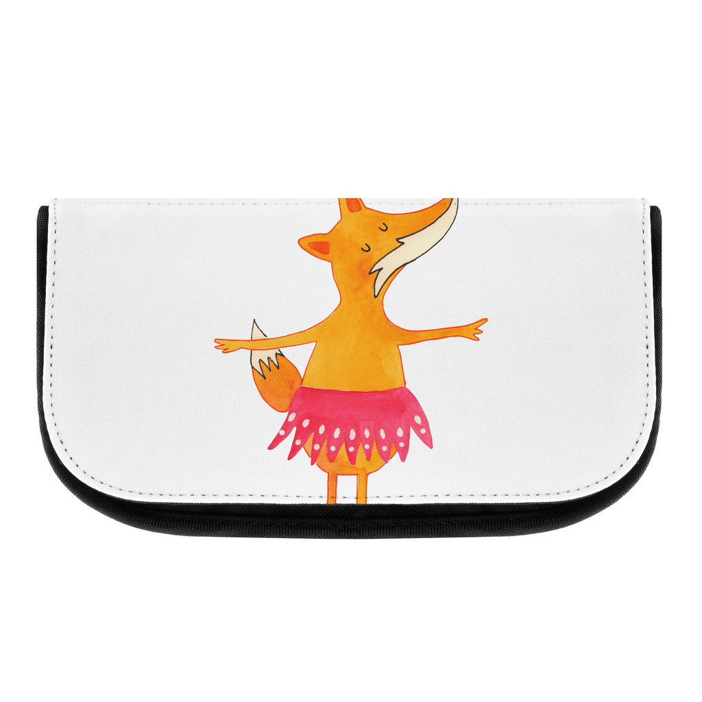 Kosmetiktasche Fuchs Ballerina Kosmetikbeutel, Kulturtasche, Kulturbeutel, Schminktasche, Make-Up Tasche, Fuchs, Fuchs Spruch, Füchse, Füchsin, Ballerina, Ballett, Tänzerin, Tanzen, Party, Einladung, Geburtstag