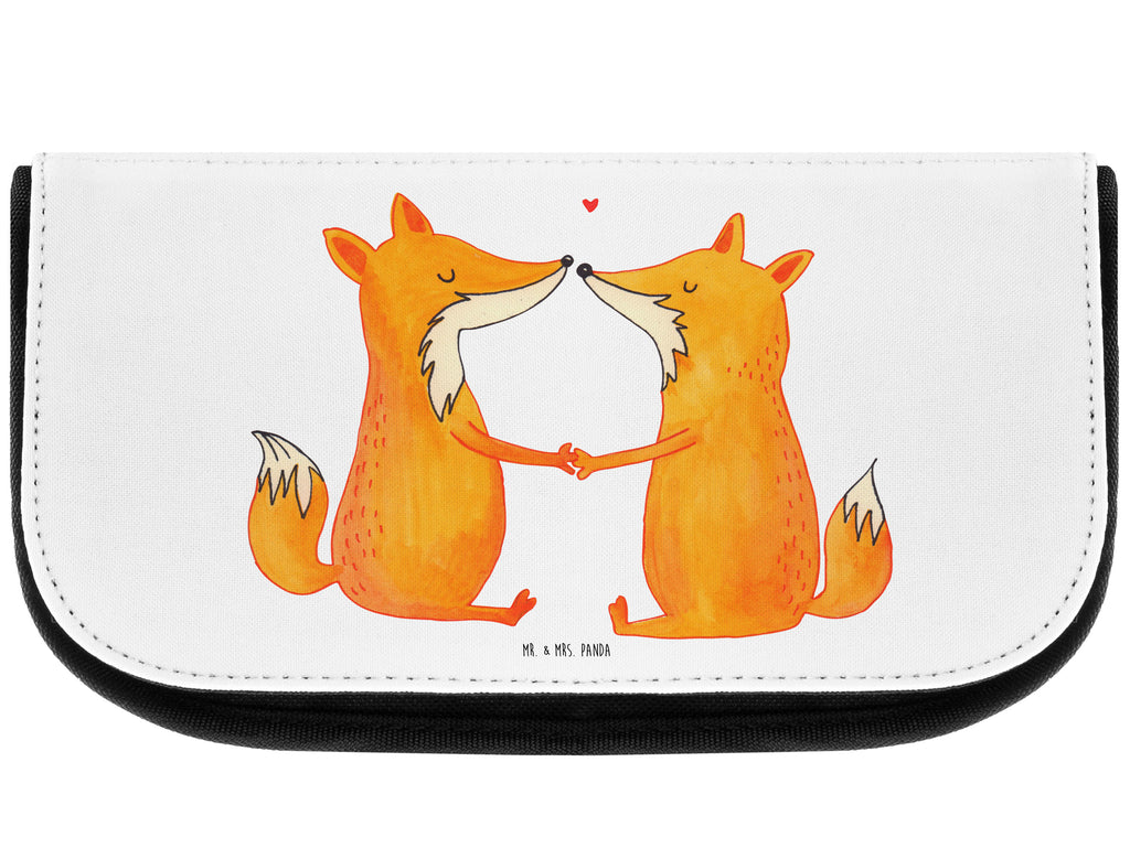 Kosmetiktasche Füchse Liebe Kosmetikbeutel, Kulturtasche, Kulturbeutel, Schminktasche, Make-Up Tasche, Fuchs, Füchse, Fox, Liebe, Liebespaar, Paar, Partner, Freundin, Freund, Ehe, Verlobte, Ehemann, Ehefrau, Liebesbeweis