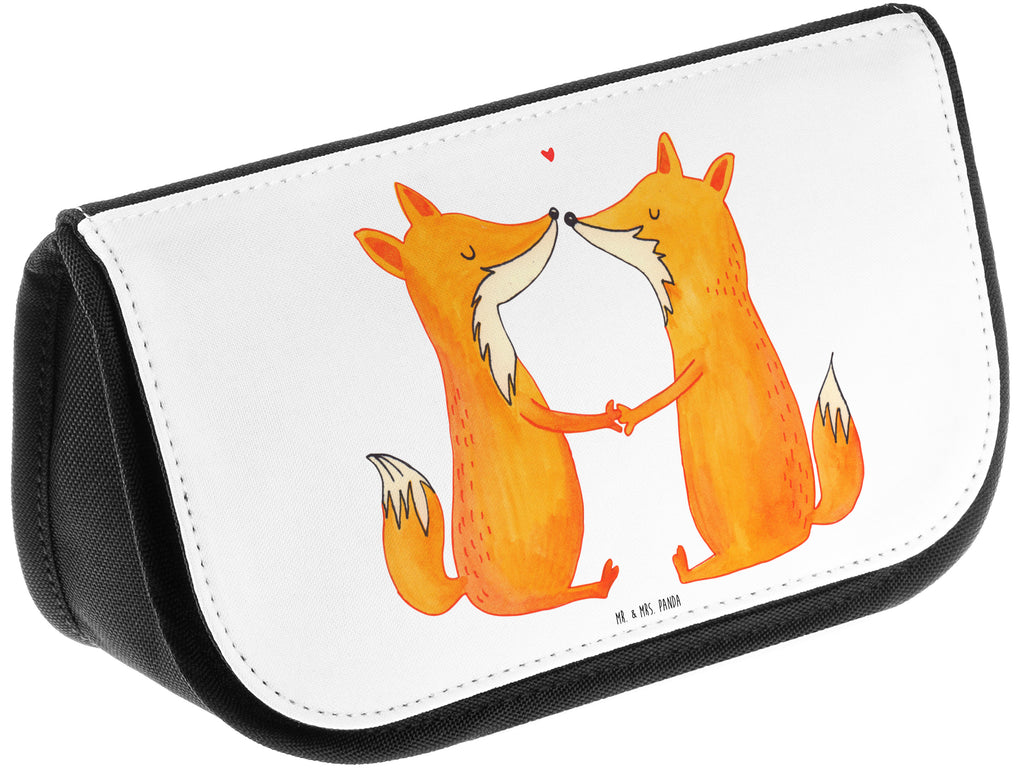 Kosmetiktasche Füchse Liebe Kosmetikbeutel, Kulturtasche, Kulturbeutel, Schminktasche, Make-Up Tasche, Fuchs, Füchse, Fox, Liebe, Liebespaar, Paar, Partner, Freundin, Freund, Ehe, Verlobte, Ehemann, Ehefrau, Liebesbeweis