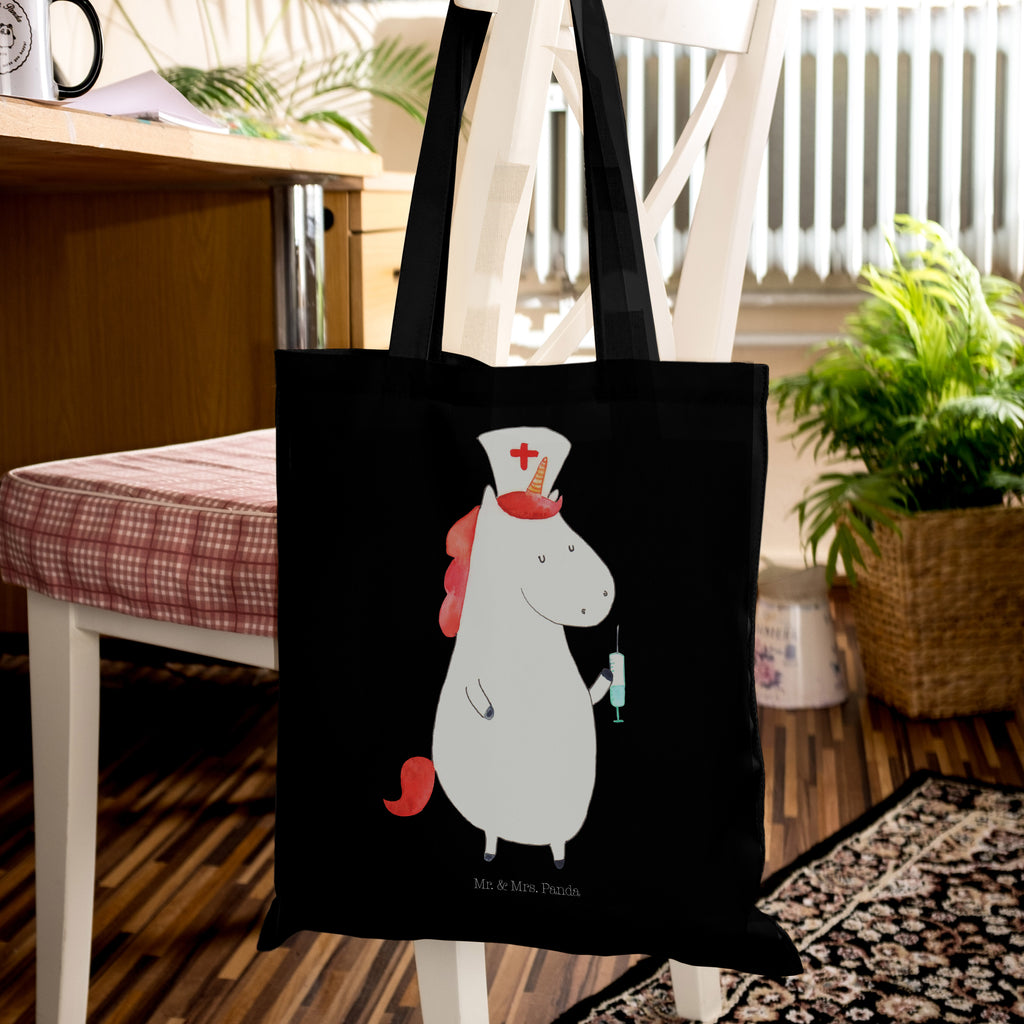 Tragetasche Einhorn Krankenschwester Beuteltasche, Beutel, Einkaufstasche, Jutebeutel, Stoffbeutel, Einhorn, Einhörner, Einhorn Deko, Pegasus, Unicorn, Krankenschwester Geschenk, Krankenpfleger Geschenk, Krankenpflegerin, Krankenschwester Dankeschön, Krankenhaus, Ärztin Geschenk