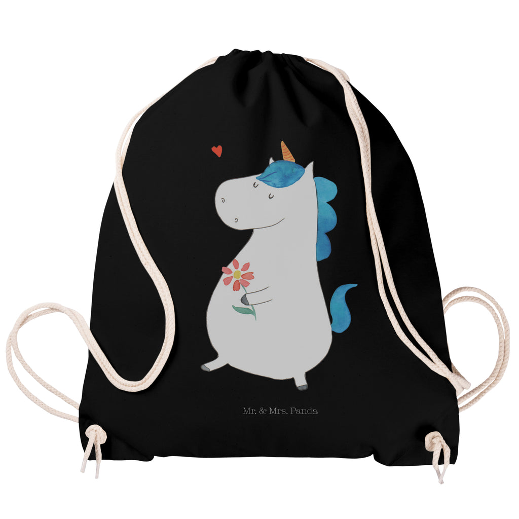 Sportbeutel Einhorn Spaziergang Turnbeutel, Beutel, Sporttasche, Tasche, Stoffbeutel, Einhorn, Einhörner, Einhorn Deko, Pegasus, Unicorn, Glitzer, Blumen, Spaziergang, Motivation, Gute Laune, Freude, Freundin, Mutter, Schwester