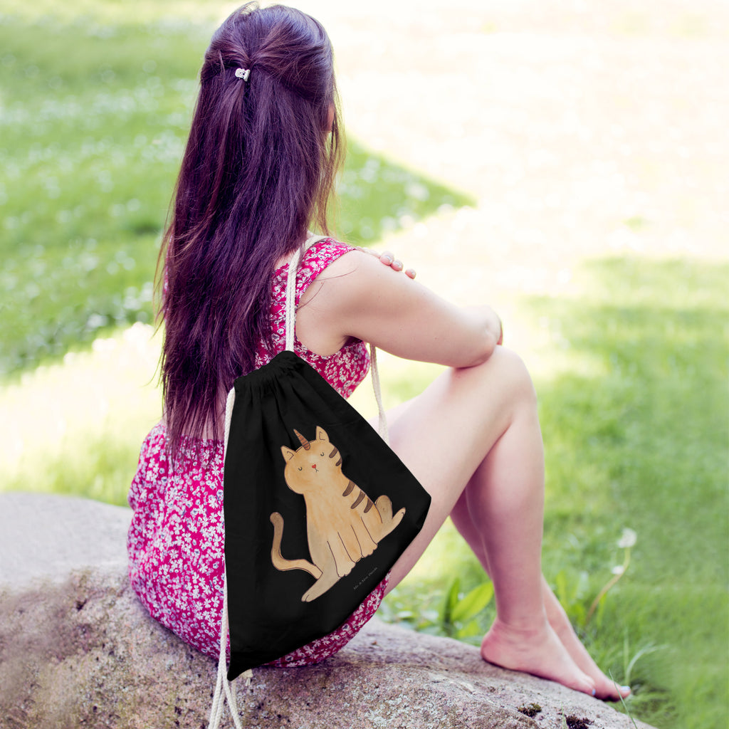 Sportbeutel Einhorn Katze Turnbeutel, Beutel, Sporttasche, Tasche, Stoffbeutel, Einhorn, Einhörner, Einhorn Deko, Pegasus, Unicorn, Katzer, Mieze, Regenbogen, Glitzer, Einhornpower, Erwachsenwerden, Katze, Katzenhorn, Einhornkatze, Kittyhorn