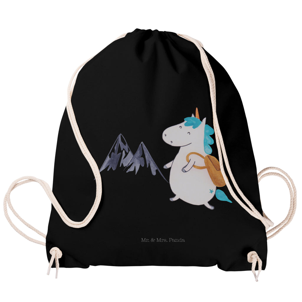 Sportbeutel Einhorn Bergsteiger Turnbeutel, Beutel, Sporttasche, Tasche, Stoffbeutel, Einhorn, Einhörner, Einhorn Deko, Pegasus, Unicorn, Bergsteiger, Abenteuer, Berge, Abenteurer, Weltenbummler, Weltreise, Reisen, Urlaub, Entdecker