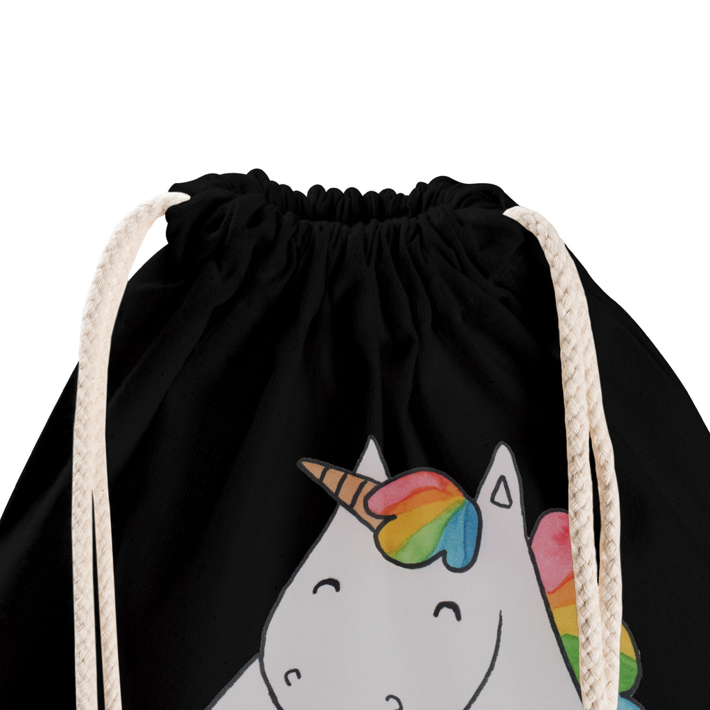 Sportbeutel Einhorn Herz Turnbeutel, Beutel, Sporttasche, Tasche, Stoffbeutel, Einhorn, Einhörner, Einhorn Deko, Pegasus, Unicorn, Herz, schlimm, böse, witzig, lustig, Freundin, anders, bunt
