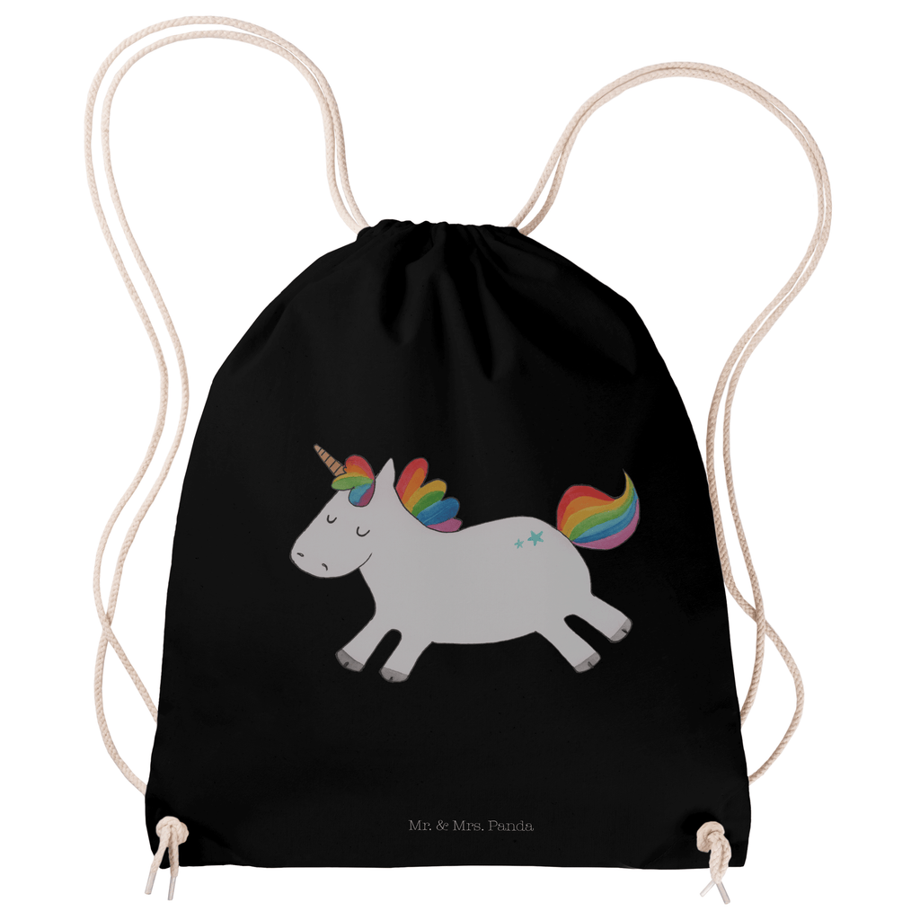 Sportbeutel Einhorn Happy Turnbeutel, Beutel, Sporttasche, Tasche, Stoffbeutel, Einhorn, Einhörner, Einhorn Deko, Pegasus, Unicorn, glücklich, fröhlich, Spaß, Freude, Lebensfreude, witzig, spannend, Lächeln, Lachen