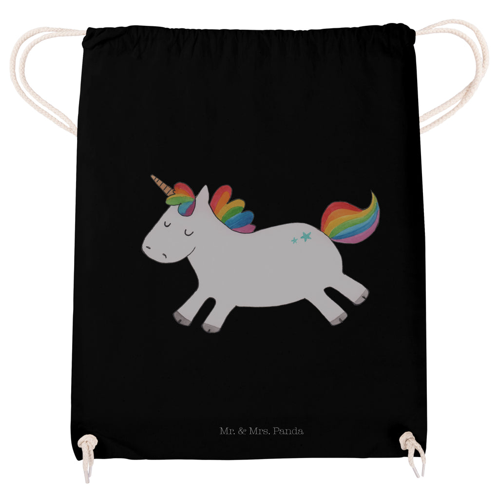 Sportbeutel Einhorn Happy Turnbeutel, Beutel, Sporttasche, Tasche, Stoffbeutel, Einhorn, Einhörner, Einhorn Deko, Pegasus, Unicorn, glücklich, fröhlich, Spaß, Freude, Lebensfreude, witzig, spannend, Lächeln, Lachen