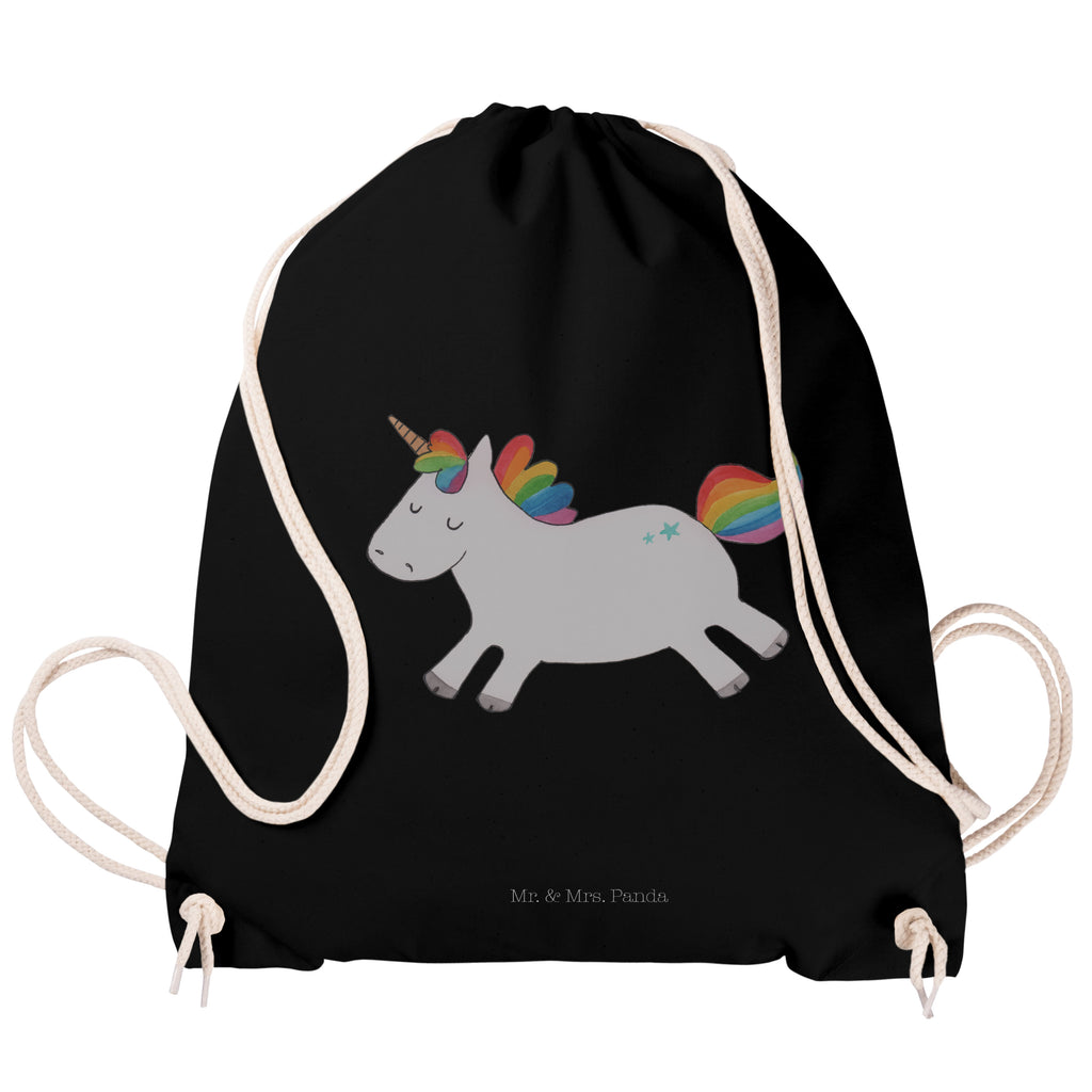 Sportbeutel Einhorn Happy Turnbeutel, Beutel, Sporttasche, Tasche, Stoffbeutel, Einhorn, Einhörner, Einhorn Deko, Pegasus, Unicorn, glücklich, fröhlich, Spaß, Freude, Lebensfreude, witzig, spannend, Lächeln, Lachen