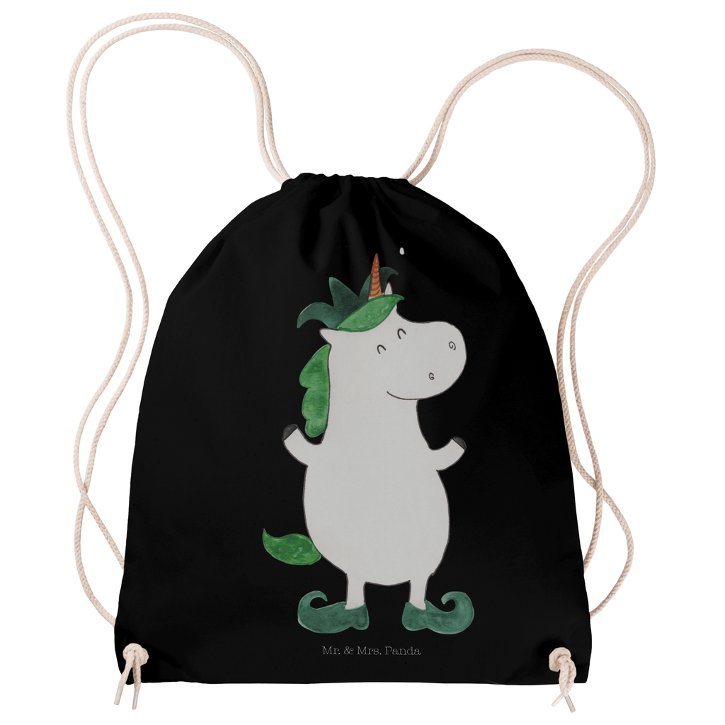 Sportbeutel Einhorn Joker Turnbeutel, Beutel, Sporttasche, Tasche, Stoffbeutel, Einhorn, Einhörner, Einhorn Deko, Pegasus, Unicorn, Hofnarr, Kasper, Gaukler, Mittelalter