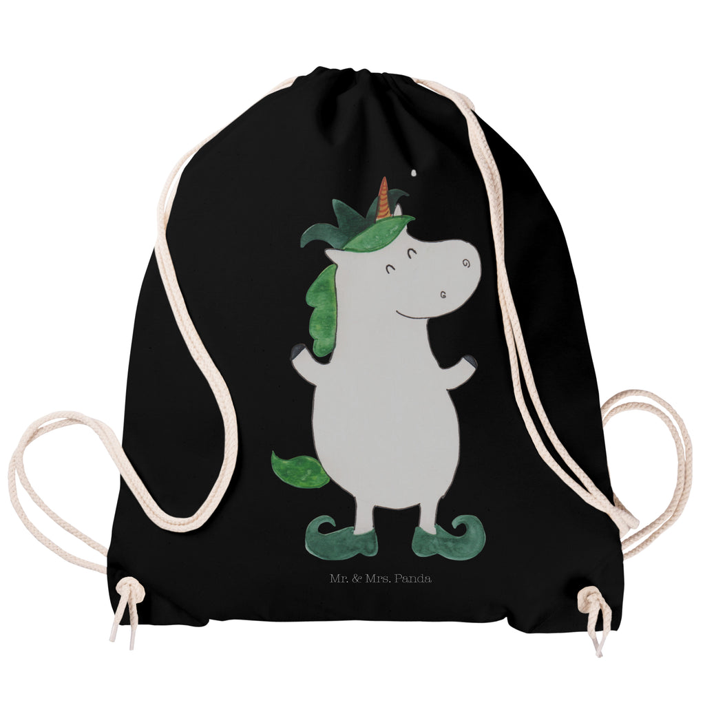 Sportbeutel Einhorn Joker Turnbeutel, Beutel, Sporttasche, Tasche, Stoffbeutel, Einhorn, Einhörner, Einhorn Deko, Pegasus, Unicorn, Hofnarr, Kasper, Gaukler, Mittelalter