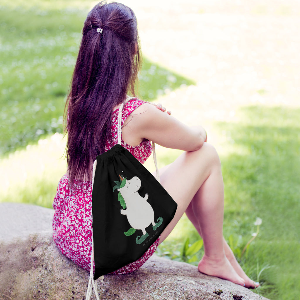 Sportbeutel Einhorn Joker Turnbeutel, Beutel, Sporttasche, Tasche, Stoffbeutel, Einhorn, Einhörner, Einhorn Deko, Pegasus, Unicorn, Hofnarr, Kasper, Gaukler, Mittelalter