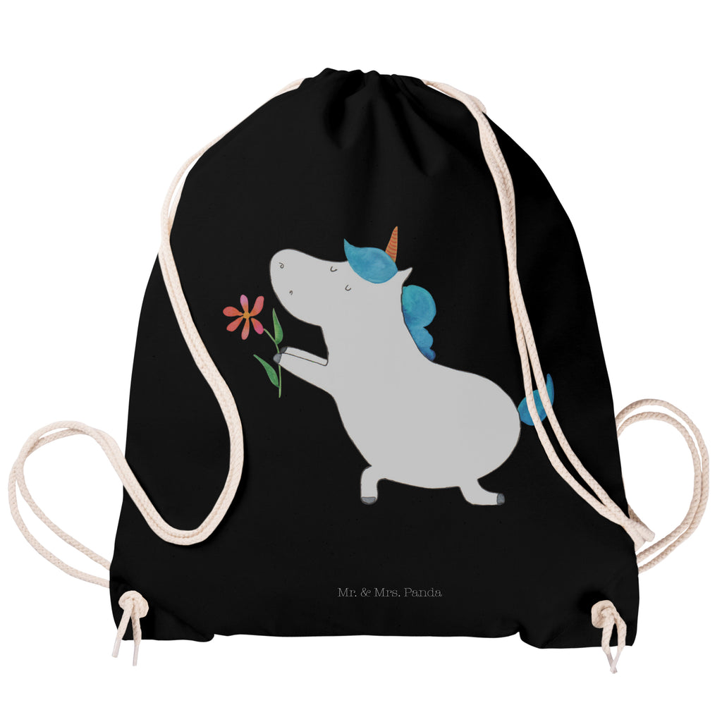 Sportbeutel Einhorn Blume Turnbeutel, Beutel, Sporttasche, Tasche, Stoffbeutel, Einhorn, Einhörner, Einhorn Deko, Pegasus, Unicorn, Liebe, Liebesbeweis, Antrag, Heiratsantrag, Verlobung, Ehepaar, Pärchen, Partner, Freund, Freundin, Ehe, heiraten