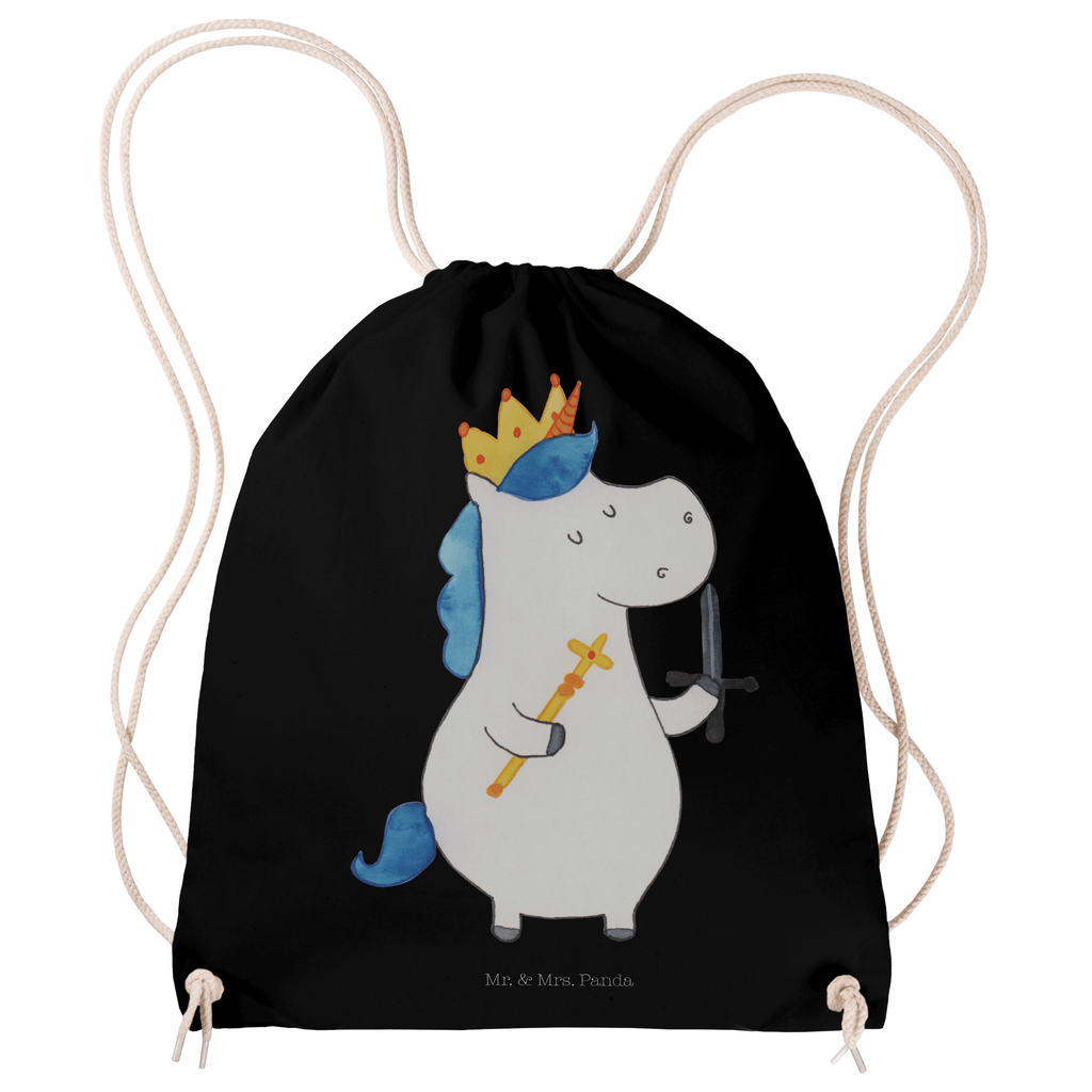 Sportbeutel Einhorn König mit Schwert Turnbeutel, Beutel, Sporttasche, Tasche, Stoffbeutel, Einhorn, Einhörner, Einhorn Deko, Pegasus, Unicorn, König, Ritter, Mittelalter