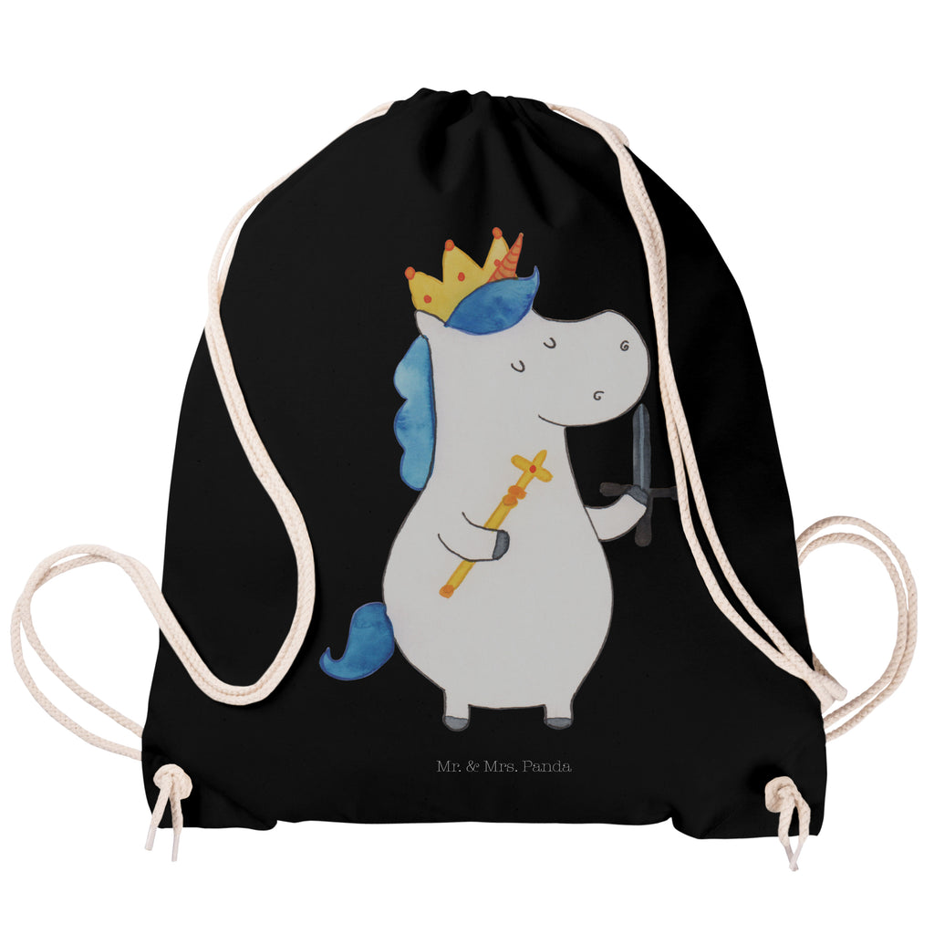 Sportbeutel Einhorn König mit Schwert Turnbeutel, Beutel, Sporttasche, Tasche, Stoffbeutel, Einhorn, Einhörner, Einhorn Deko, Pegasus, Unicorn, König, Ritter, Mittelalter