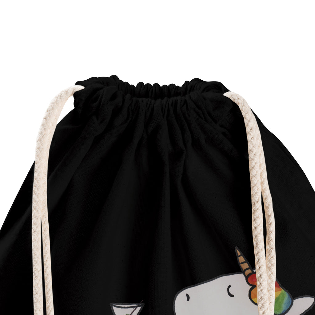 Sportbeutel Einhorn Cocktail Turnbeutel, Beutel, Sporttasche, Tasche, Stoffbeutel, Einhorn, Einhörner, Einhorn Deko, Pegasus, Unicorn, Party, Spaß, Feiern, Caipirinha, Rum, Cuba Libre, Sekt, Freundin, Geburtstag, lustig, witzig, Spruch, Glitzer
