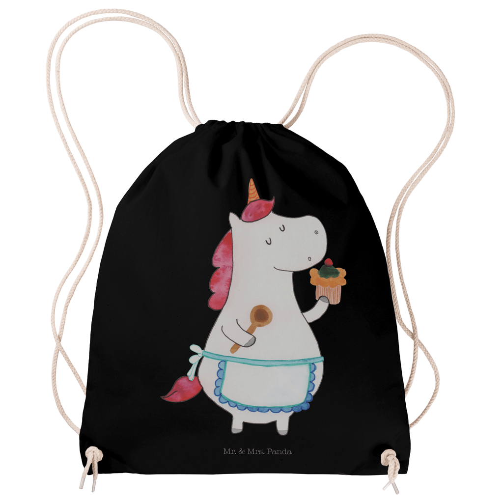 Sportbeutel Einhorn Küchenfee Turnbeutel, Beutel, Sporttasche, Tasche, Stoffbeutel, Einhorn, Einhörner, Einhorn Deko, Pegasus, Unicorn, backen, Muffin, Motivation, Träumer, träumen, Bäckerin, Hobbykoch, Koch, Torte, Kuchen