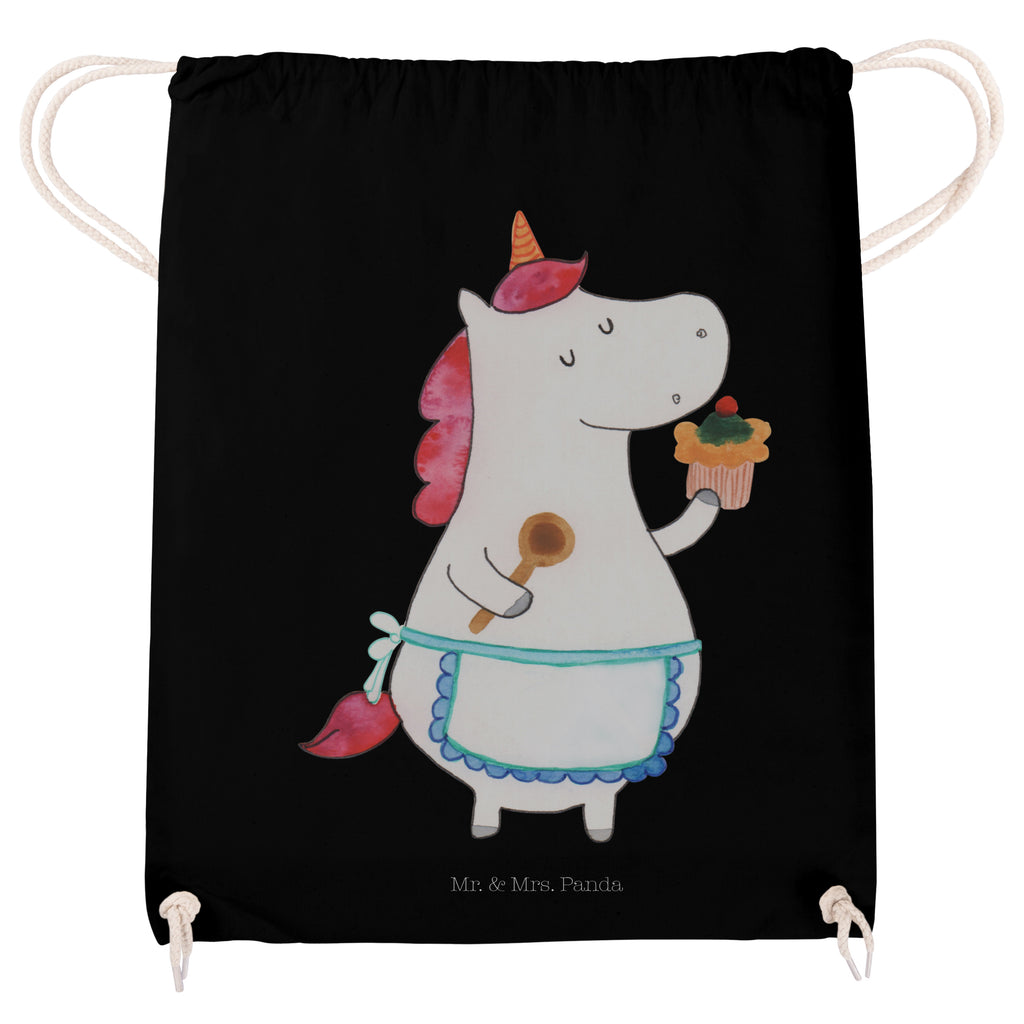 Sportbeutel Einhorn Küchenfee Turnbeutel, Beutel, Sporttasche, Tasche, Stoffbeutel, Einhorn, Einhörner, Einhorn Deko, Pegasus, Unicorn, backen, Muffin, Motivation, Träumer, träumen, Bäckerin, Hobbykoch, Koch, Torte, Kuchen
