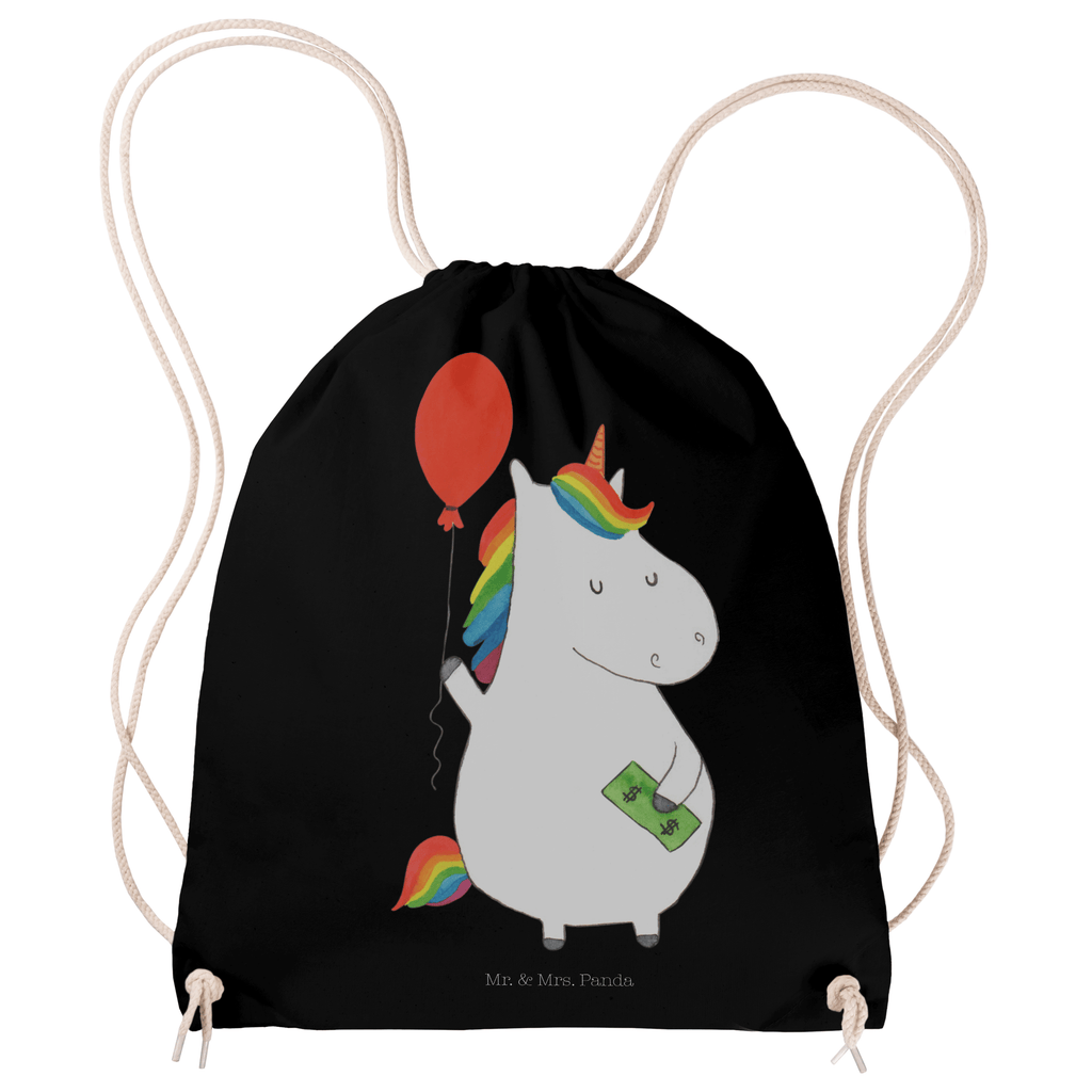 Sportbeutel Einhorn Luftballon Turnbeutel, Beutel, Sporttasche, Tasche, Stoffbeutel, Einhorn, Einhörner, Einhorn Deko, Pegasus, Unicorn, Luftballon, Geld, Lebenslust, Freude, Geschenk, Freundin