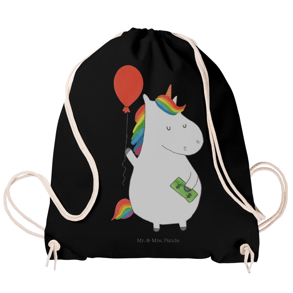 Sportbeutel Einhorn Luftballon Turnbeutel, Beutel, Sporttasche, Tasche, Stoffbeutel, Einhorn, Einhörner, Einhorn Deko, Pegasus, Unicorn, Luftballon, Geld, Lebenslust, Freude, Geschenk, Freundin