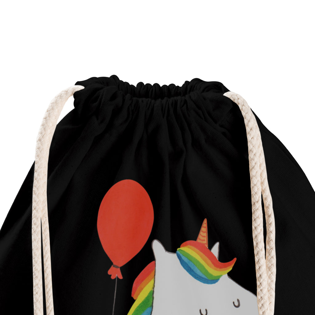 Sportbeutel Einhorn Luftballon Turnbeutel, Beutel, Sporttasche, Tasche, Stoffbeutel, Einhorn, Einhörner, Einhorn Deko, Pegasus, Unicorn, Luftballon, Geld, Lebenslust, Freude, Geschenk, Freundin