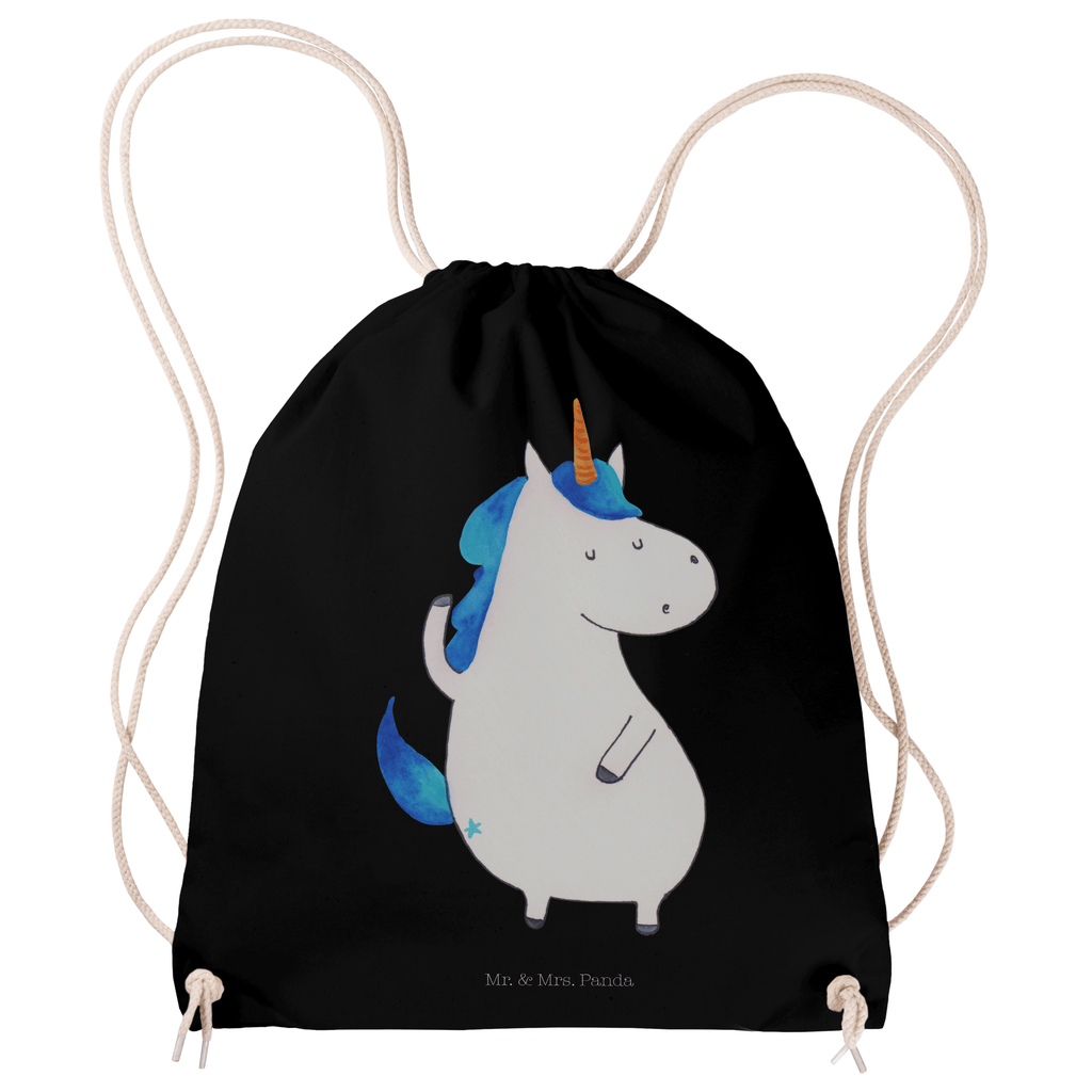 Sportbeutel Einhorn Mann Turnbeutel, Beutel, Sporttasche, Tasche, Stoffbeutel, Einhorn, Einhörner, Einhorn Deko, Pegasus, Unicorn, cool, Mann, Freundin, Familie, bester Freund, BFF, Party, hübsch, beste