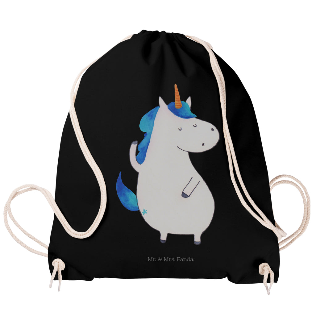 Sportbeutel Einhorn Mann Turnbeutel, Beutel, Sporttasche, Tasche, Stoffbeutel, Einhorn, Einhörner, Einhorn Deko, Pegasus, Unicorn, cool, Mann, Freundin, Familie, bester Freund, BFF, Party, hübsch, beste