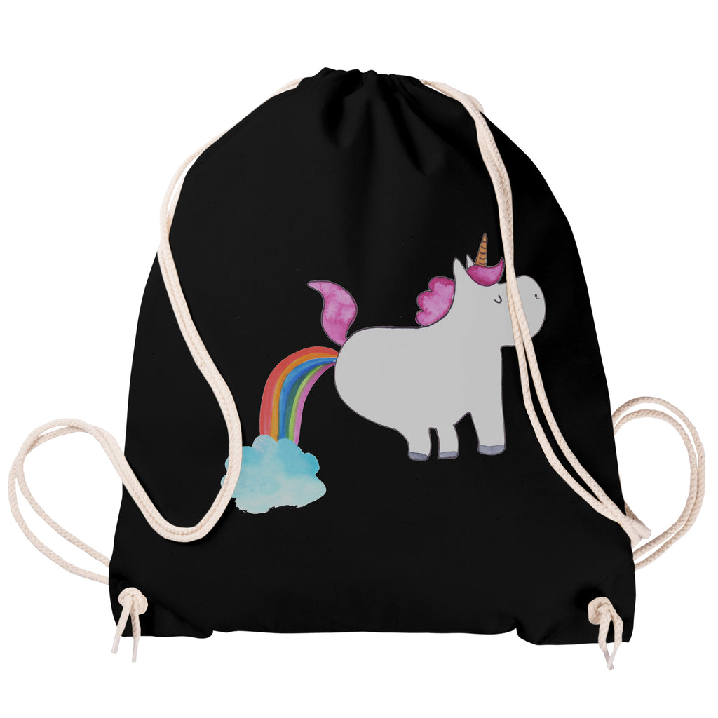 Sportbeutel Einhorn Pupsend Turnbeutel, Beutel, Sporttasche, Tasche, Stoffbeutel, Einhorn, Einhörner, Einhorn Deko, Pegasus, Unicorn, Pups, Regenbogen, Glitzer, Einhornpower, Erwachsenwerden, Spaß, lustig, Freundin