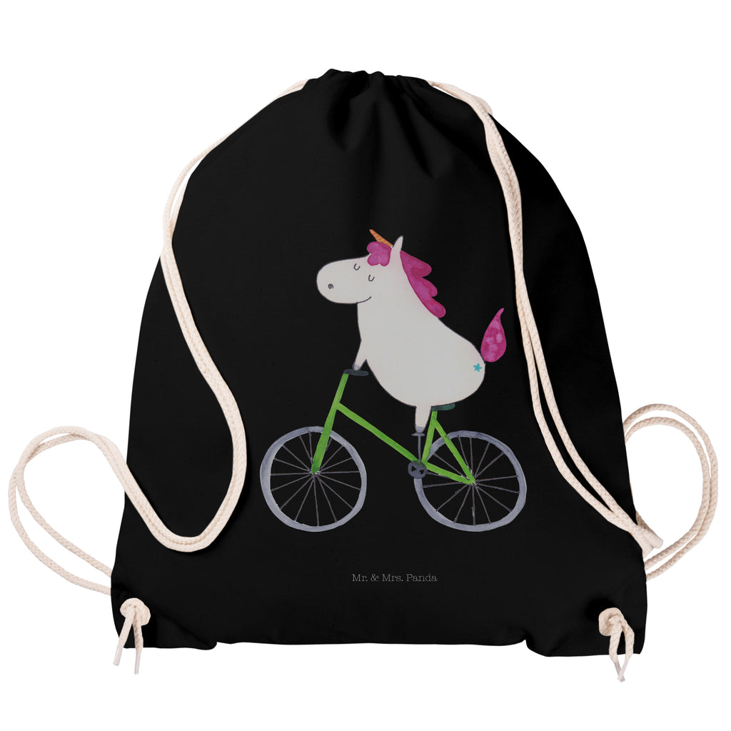 Sportbeutel Einhorn Radfahrer Turnbeutel, Beutel, Sporttasche, Tasche, Stoffbeutel, Einhorn, Einhörner, Einhorn Deko, Pegasus, Unicorn, Radfahren, Radfahrer, Rad, Bike, Feenstaub, Konfetti, Luxusproblem, Kummer, Liebeskummer
