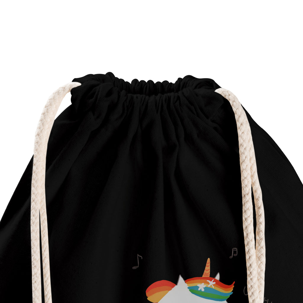 Sportbeutel Einhorn Sänger Turnbeutel, Beutel, Sporttasche, Tasche, Stoffbeutel, Einhorn, Einhörner, Einhorn Deko, Pegasus, Unicorn, Glitzer, Konfetti, Party, Geburtstag, Feier, Fest, Disco, Sängerin, Sänger, Freundin