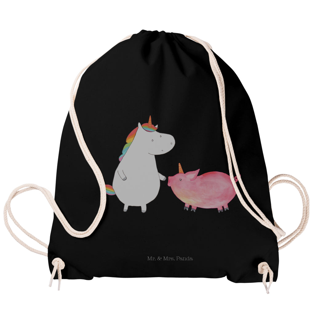 Sportbeutel Einhorn + Schweinhorn Turnbeutel, Beutel, Sporttasche, Tasche, Stoffbeutel, Einhorn, Einhörner, Einhorn Deko, Pegasus, Unicorn, Freundschaft, Schweinhorn, Schwein, Freundin, Schweinchen