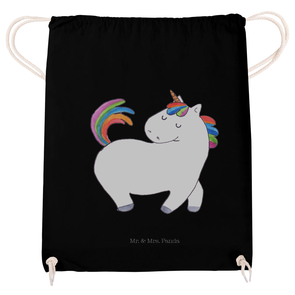 Sportbeutel Einhorn stolzierend Turnbeutel, Beutel, Sporttasche, Tasche, Stoffbeutel, Einhorn, Einhörner, Einhorn Deko, Pegasus, Unicorn, stolz, anders, bunt, Pferd, Reiter, Reiten, Freundin, Geschenk
