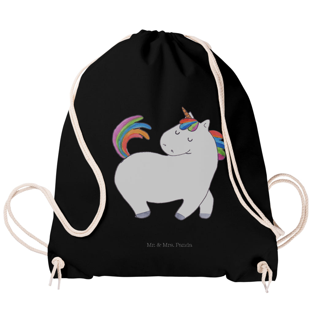 Sportbeutel Einhorn stolzierend Turnbeutel, Beutel, Sporttasche, Tasche, Stoffbeutel, Einhorn, Einhörner, Einhorn Deko, Pegasus, Unicorn, stolz, anders, bunt, Pferd, Reiter, Reiten, Freundin, Geschenk