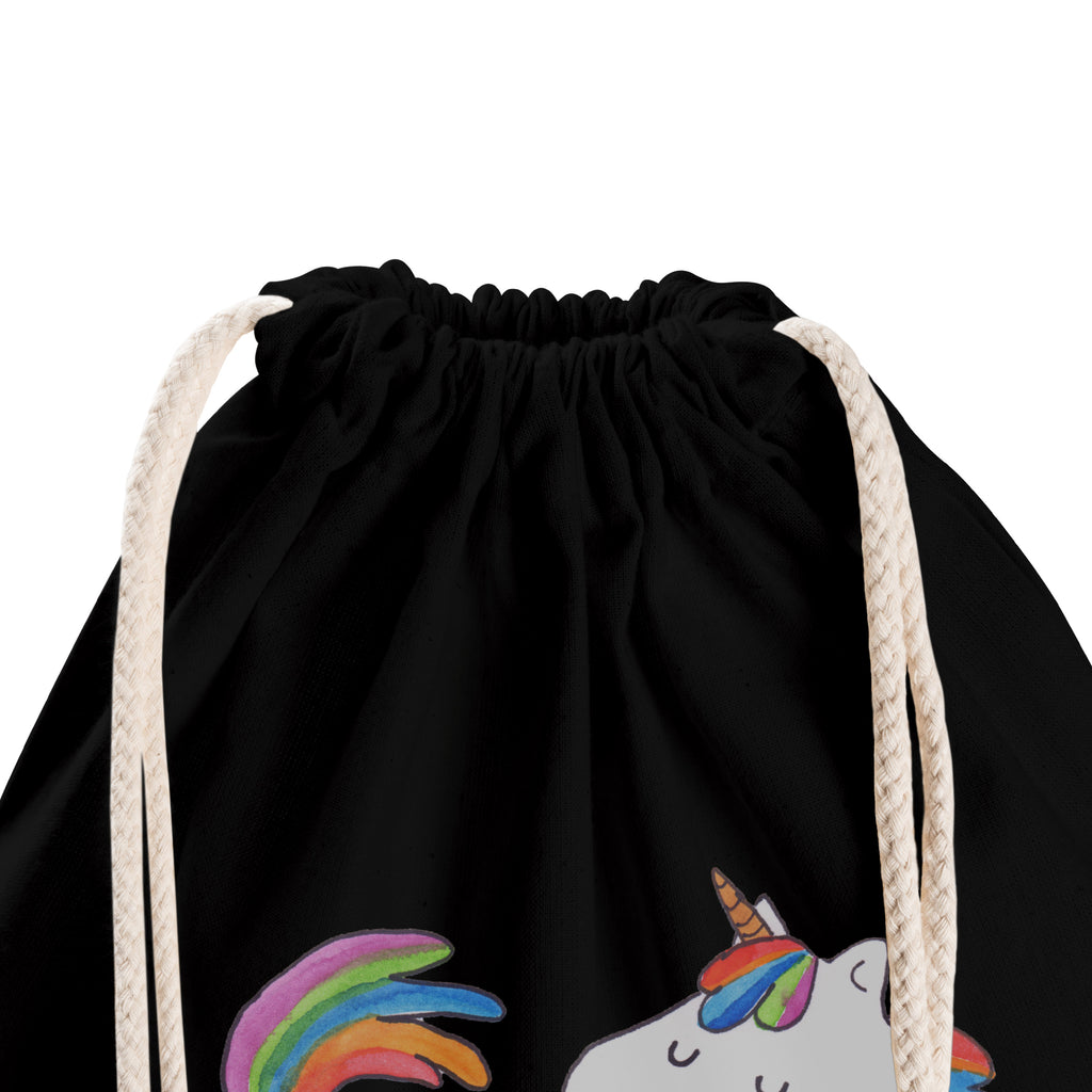 Sportbeutel Einhorn stolzierend Turnbeutel, Beutel, Sporttasche, Tasche, Stoffbeutel, Einhorn, Einhörner, Einhorn Deko, Pegasus, Unicorn, stolz, anders, bunt, Pferd, Reiter, Reiten, Freundin, Geschenk